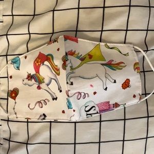 unicorn and fantasy handmade face mask for kids